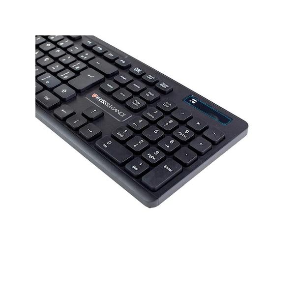 Imagem de Combo Wireless Teclado 104 teclas e mouse 4 botões 1600Dpi, Kross Elegance, Preto - KE-KM558