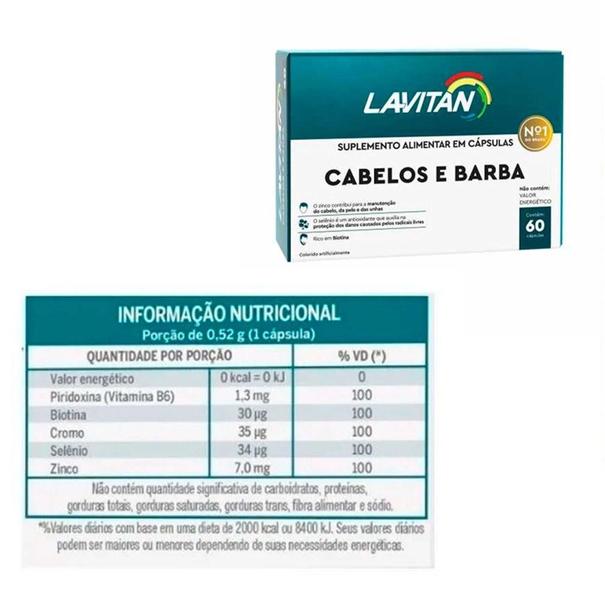 Imagem de Combo12 caixas Lavitan Cabelos e Barba 60 Cápsulas - Cimed