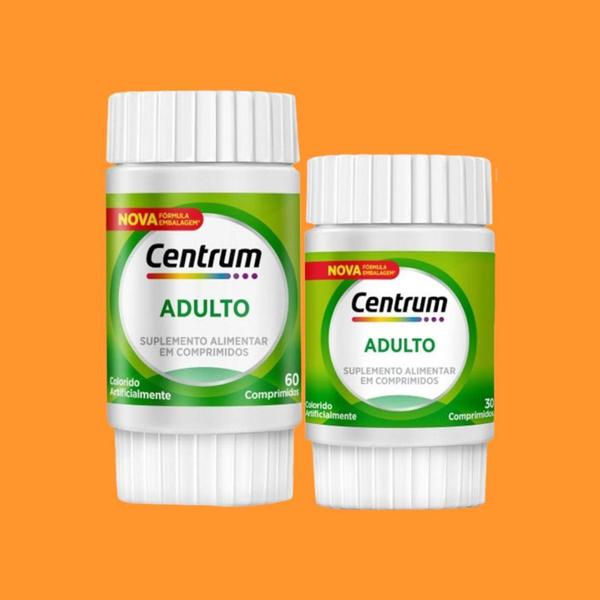 Imagem de combos 2 Kits Centrum Adulto Multivitamínico de A a Zinco 60 +30 Comprimidos