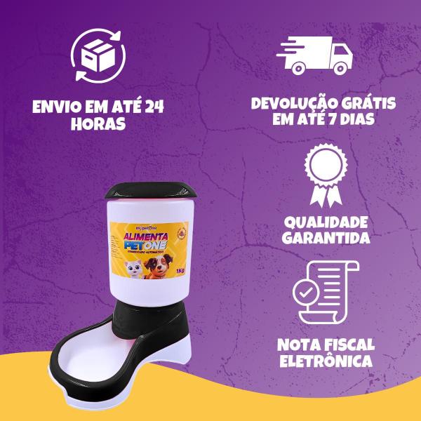 Imagem de Comedouro Automático Alimenta Pet One - Preto