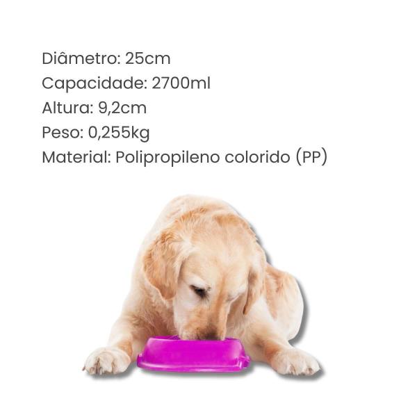 Imagem de Comedouro Bebedouro 2700 Ml Cães E Gatos Rosa