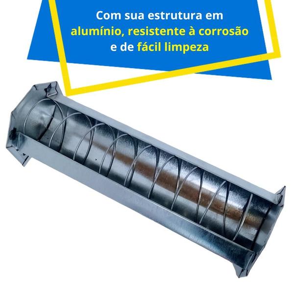Comedouro calha com mola 95cm - Center Campinas Imagem de Comedouro calha com mola 95cm