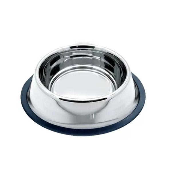 Imagem de Comedouro Inox Antiderrapante Chalesco 150ml P/ Cães e Gatos