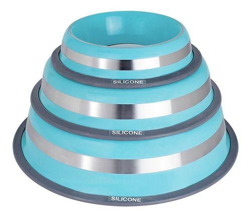 Imagem de Comedouro Inox C/ Silicone P/ Cães e Gatos Germanhart