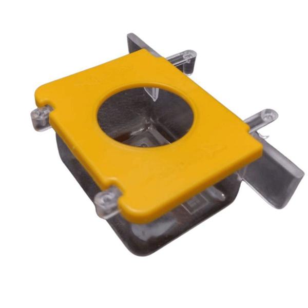 Comedouro Lateral 1 Furo - Gancho Longo - Amarelo - Injetfour Imagem de Comedouro Lateral 1 Furo - Gancho Longo - Amarelo