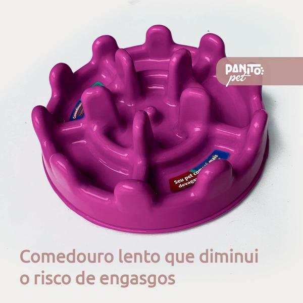 Imagem de Comedouro Lento Cães e Gatos Mini Pet Fit Pet Games Cachorro Interativo Educativo Gato Comer Devagar