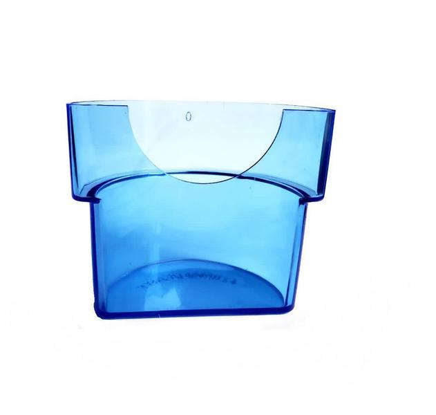 Imagem de Comedouro Meia Lua Base - Azul/Cristal/Ambar/Inquebravel- Animalplast 60ml - Conj. c/ 100und. - Azul