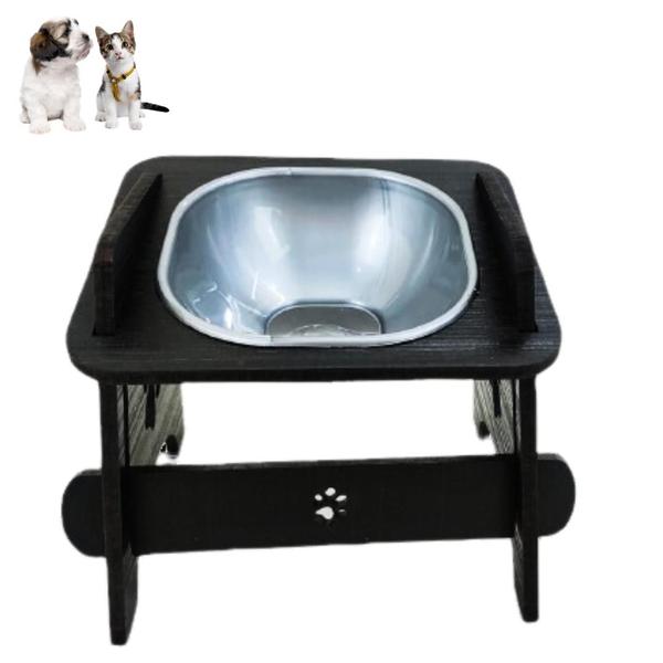Comedouro Pet Elevado Com Tigela Para CÃO e GATO - MagicBox Imagem de Comedouro Pet Elevado Com Tigela Para CÃO e GATO