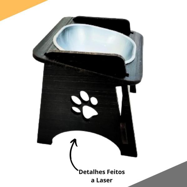 Comedouro Pet Elevado Com Tigela Para CÃO e GATO - MagicBox Imagem de Comedouro Pet Elevado Com Tigela Para CÃO e GATO
