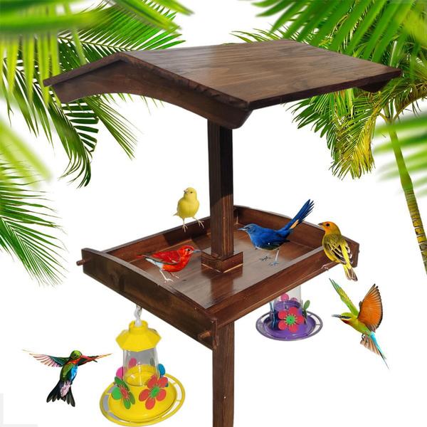 Comedouro Tratador Bebedouro De Jardim Passaros Silvestres - Lojão 2A. Imagem de Comedouro Tratador Bebedouro De Jardim Passaros Silvestres
