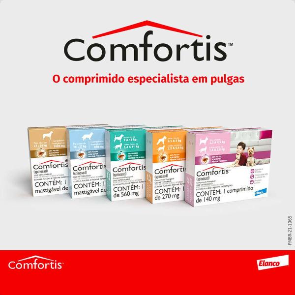 Imagem de Comfortis Antipulgas Cães 2,3/4,5kg Gatos 1,4/2,8kg 140mg 2x