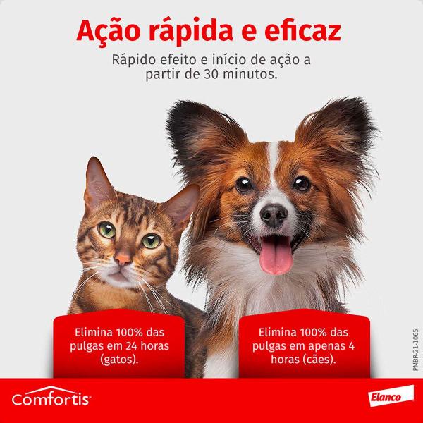 Imagem de Comfortis Antipulgas Cães 2,3/4,5kg Gatos 1,4/2,8kg 140mg 2x