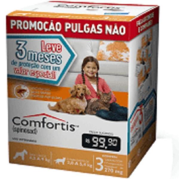 Imagem de Comfortis Cães 4,5 A 9 Kg E Gatos 2,8 A 5,4 Kg-3 Comprimidos