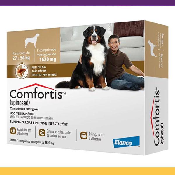 Imagem de Comfortis Elanco 1620 mg para Cães de 27 a 54 Kg - 1 Comprimido