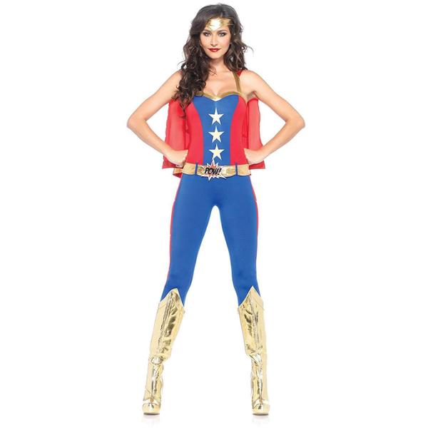 Imagem de Comic Book Super Hero tamanho das mulheres L Costume Outfit POW Cabo