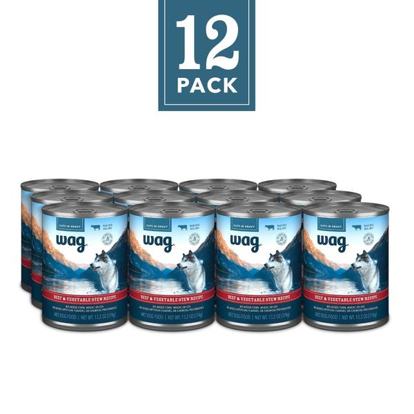 Imagem de Comida enlatada para cães Wag Stew Beef & Vegetable 390mL (pacote com 12)