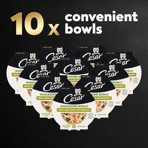 Imagem de Comida para cães Cesar WHOLESOME BOWLS Adult Chicken 90g Pacote com 10