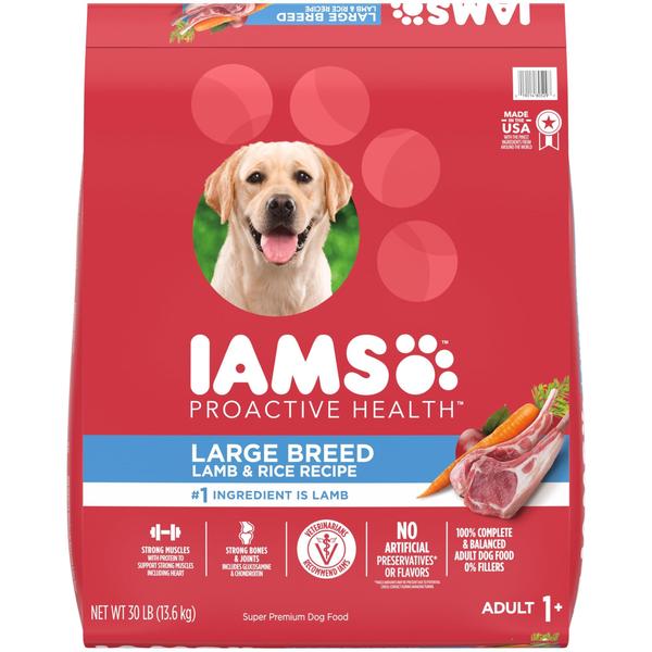 Imagem de Comida para cães Iams PROACTIVE HEALTH Cordeiro adulto de raça grande 13,6 kg