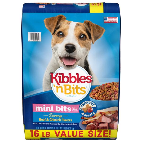 Imagem de Comida para cães Kibbles 'n Bits Small Breed Mini Bits Beef & Chicken 16 libras