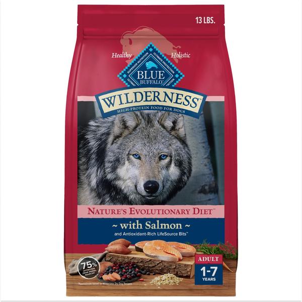 Imagem de Comida seca Blue Buffalo Wilderness Salmon para cães adultos 5,9 kg