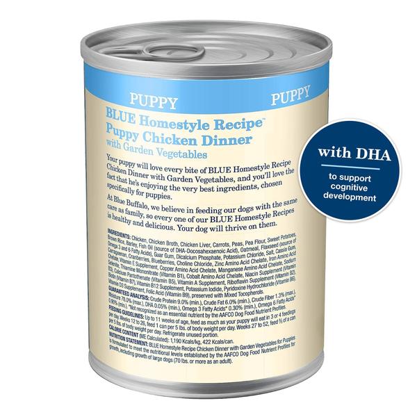 Imagem de Comida úmida para cães Blue Buffalo Homestyle Recipe Puppy Chicken 375 ml