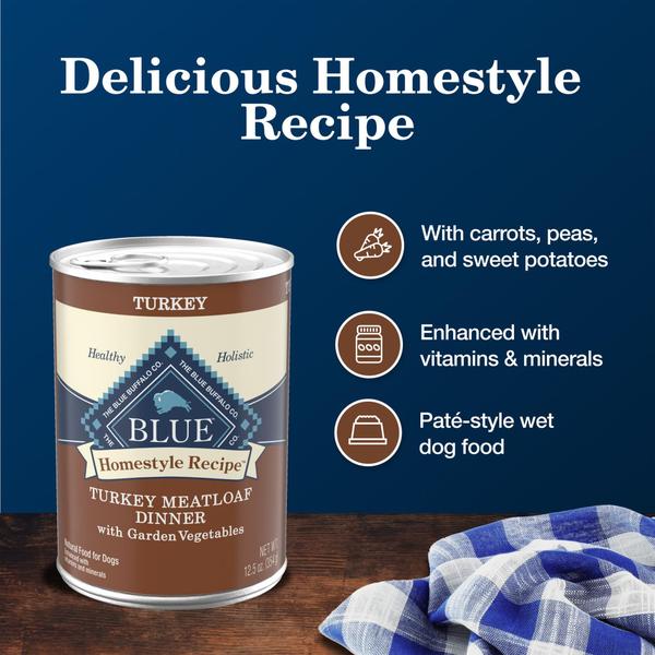 Imagem de Comida úmida para cães Blue Buffalo Homestyle Recipe Turquia 375mL x12