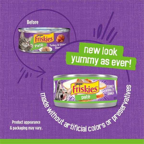 Imagem de Comida úmida para gatos Purina Friskies Pate Turkey & Giblets 24x156g