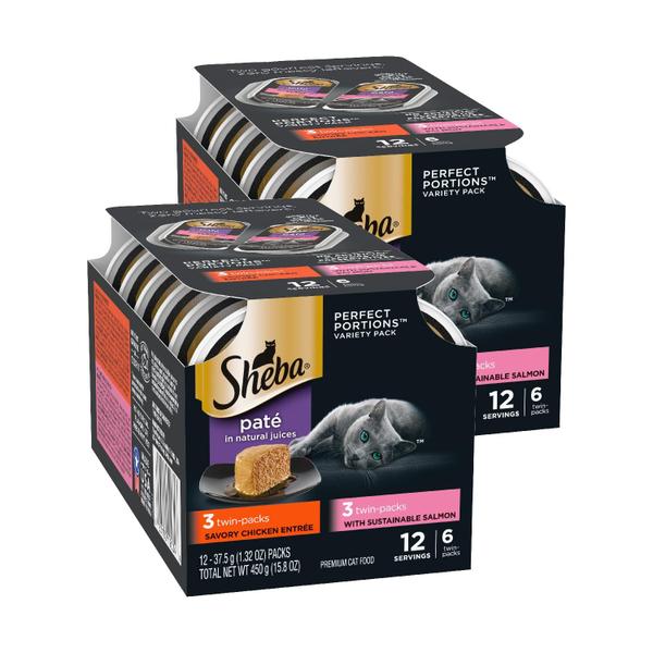 Imagem de Comida úmida para gatos Sheba Perfect Portions, patê de frango e salmão 75g