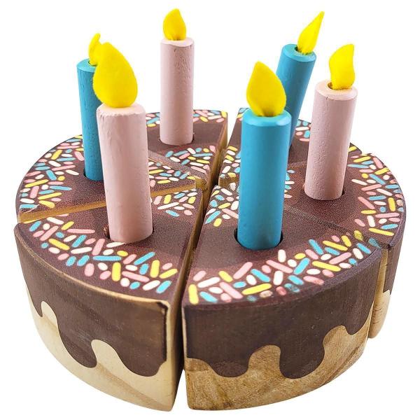 Imagem de Comidinha De Brinquedo Bolo De Brinquedo Chocolate Kit 15 Pç