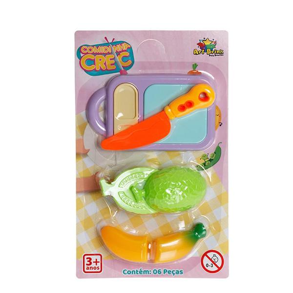 Imagem de Comidinha De Brinquedo Cozinha Cre Crec 6 Peças Art Brink