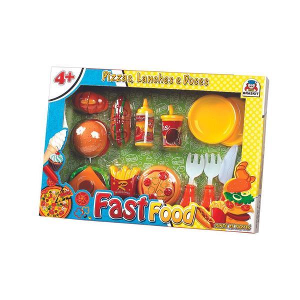 Imagem de Comidinhas de Brinquedo Fast Food Lanches - Braskit