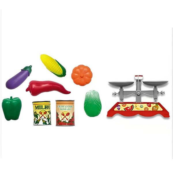 Imagem de Comidinhas Kit Cestinha c/ panelinhas Brinquedos Legumes Sorvete HortiFruti Infantil