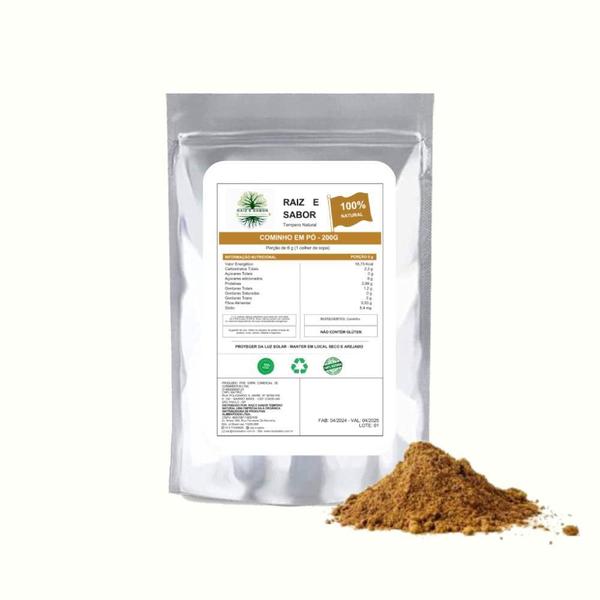 Cominho Em Pó, Raiz E Sabor Tempero Natural 200G Imagem de Cominho Em Pó, Raiz E Sabor Tempero Natural 200G