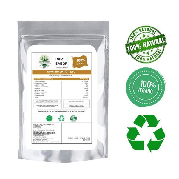 Cominho Em Pó, Raiz E Sabor Tempero Natural 200G Imagem de Cominho Em Pó, Raiz E Sabor Tempero Natural 200G
