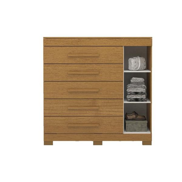 Imagem de Cômoda 1 Porta 5 Gavetas 100% MDF Miosótis Espresso Móveis Cinamomo