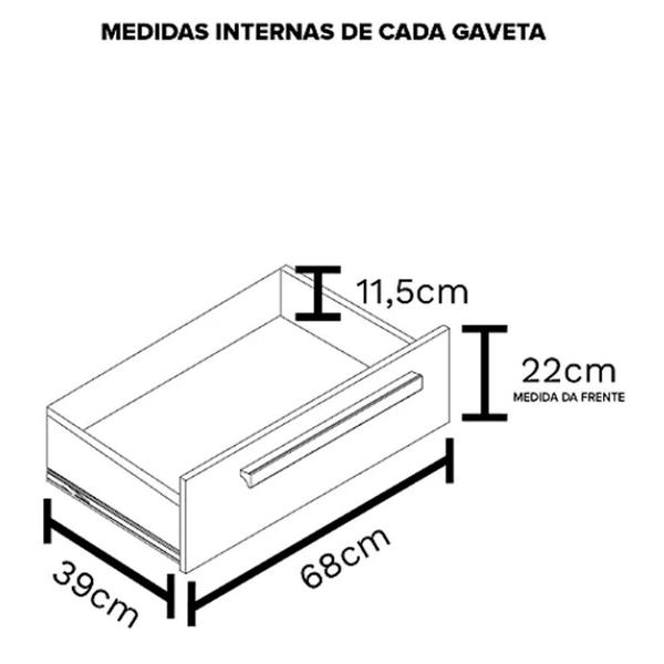 Imagem de Cômoda 4 Gavetas Angra Rimo Carvalho/Jequitibá