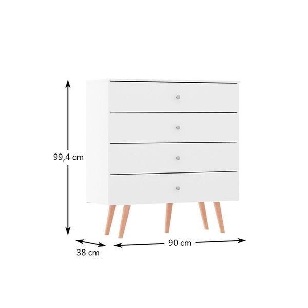 Imagem de Cômoda 4 Gavetas Branco - Moville