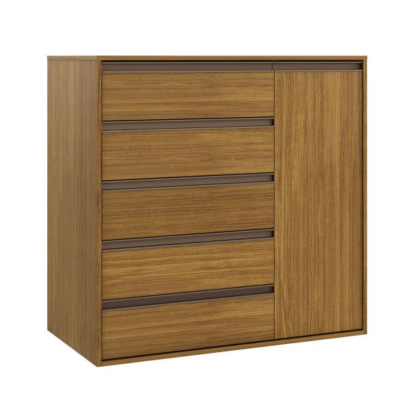 Imagem de Cômoda 5 Gavetas 1 Porta Multiuso MDF Select Belmax