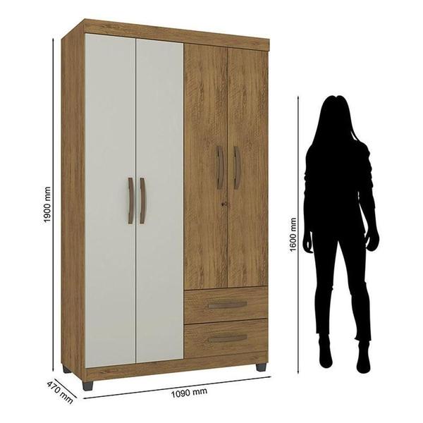 Cômoda 5 Gavetas E Guarda Roupa Solteiro Lion 4 Portas Freijó Cinza Cristal - Móveis Leão Imagem de Cômoda 5 Gavetas E Guarda Roupa Solteiro Lion 4 Portas Freijó Cinza Cristal - Móveis Leão