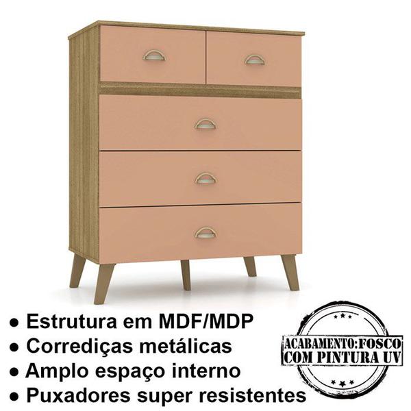 Imagem de Comoda 5 Gavetas Para Quarto 20030 Nature Camarim VLR