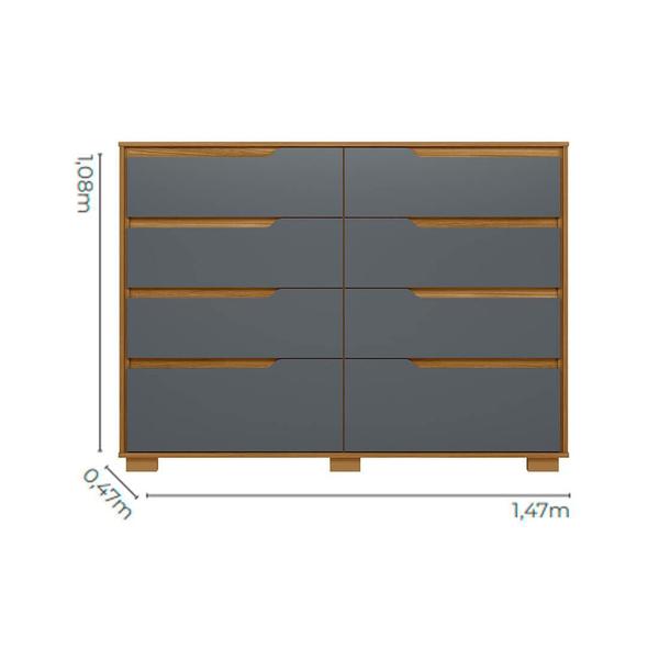 Imagem de Cômoda 8 Gavetas com Corrediças Telescópicas Georgia