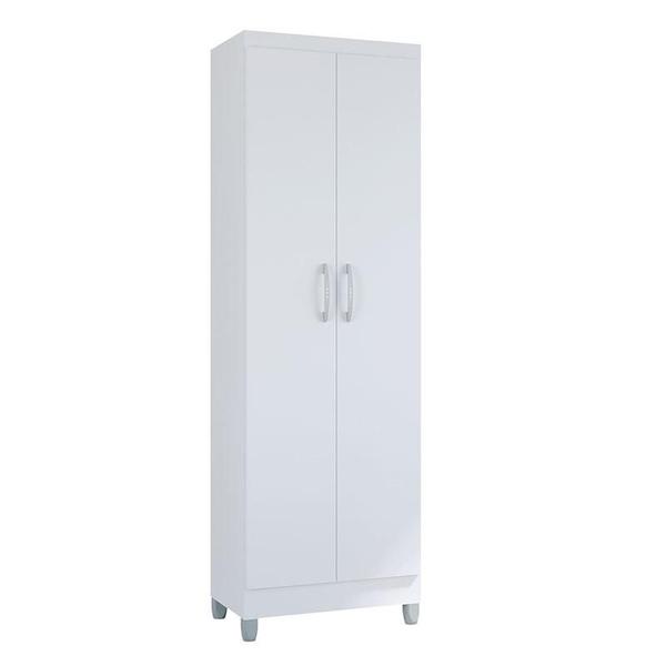 Imagem de Cômoda 867 4 Gavetas com Armário Multiuso 2 Portas Branco Brilho - Poquema