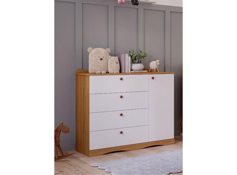 Imagem de Comoda Bebe Permobili Provençal encanto 04 gavetas MDF