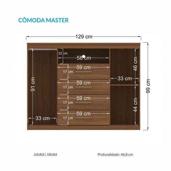 Imagem de Cômoda Casal Havana Master Santos Andirá