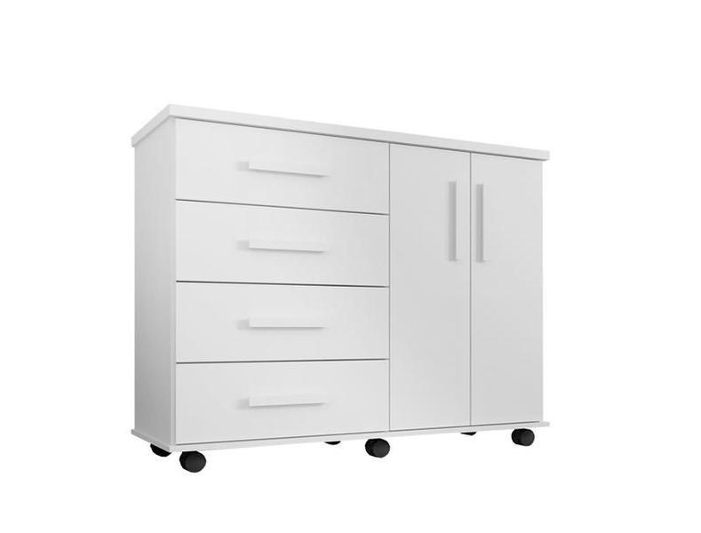 Imagem de Cômoda Charm 4 Gavetas e 2 Portas Branco - Geval