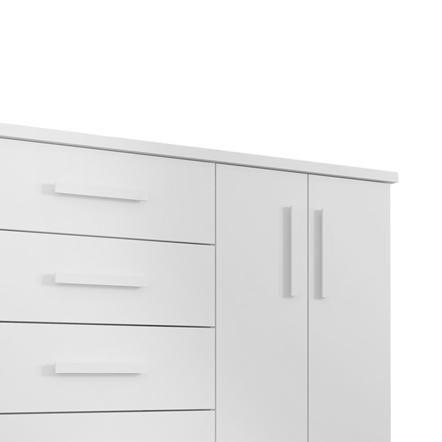 Imagem de Cômoda Charm 4 Gavetas e 2 Portas Branco - Geval