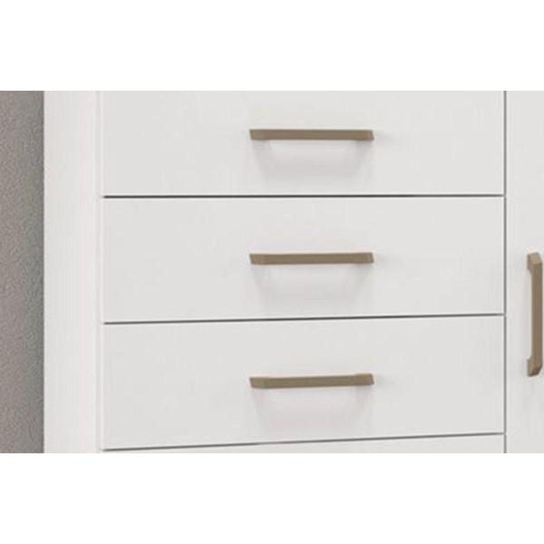 Imagem de Cômoda de Quarto 1.4 Plus c/ 1 Porta e 4 Gavetas Branco - Santos Andirá