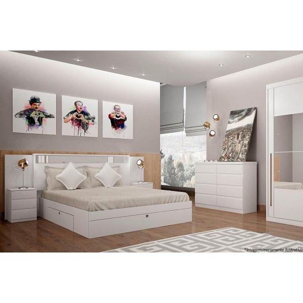 Imagem de Cômoda de Quarto Bello c/ 8 Gavetas Branco - Novo Horizonte