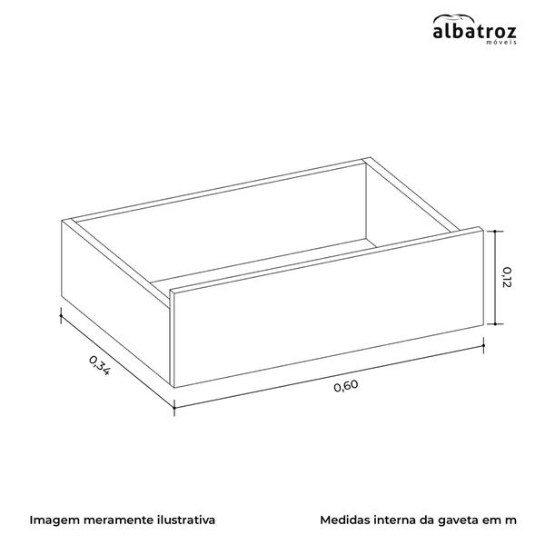 Imagem de Cômoda Doble Com 8 Gavetas Para Quarto - Branco/natural