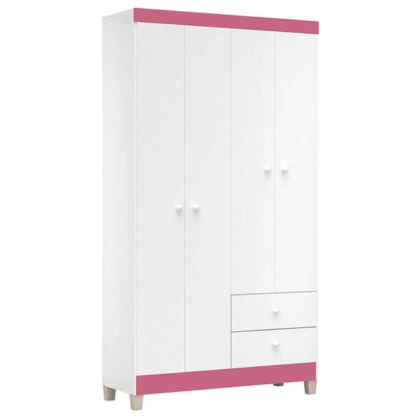 Imagem de Cômoda e Guarda Roupa 4 Portas Ternura Baby Branco Flex  Incorplac